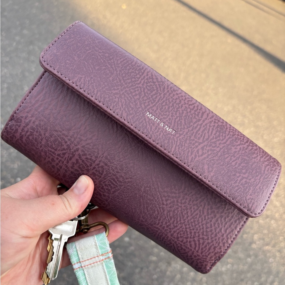 Matt & Nat Purple Pebbled Wallet